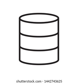 Database icon in trendy outline style design. Vector graphic illustration. Suitable for website design, logo, app, and ui. Editable vector stroke. EPS 10.