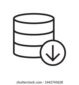 Database icon in trendy outline style design. Vector graphic illustration. Suitable for website design, logo, app, and ui. Editable vector stroke. EPS 10.