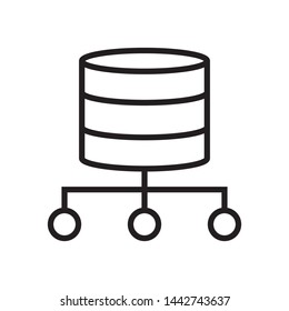 Database icon in trendy outline style design. Vector graphic illustration. Suitable for website design, logo, app, and ui. Editable vector stroke. EPS 10.