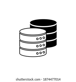 Database icon vector. database vector icon