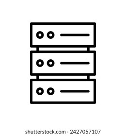 Database icon vector. database vector icon