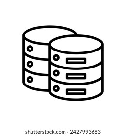 Database icon vector. database vector icon