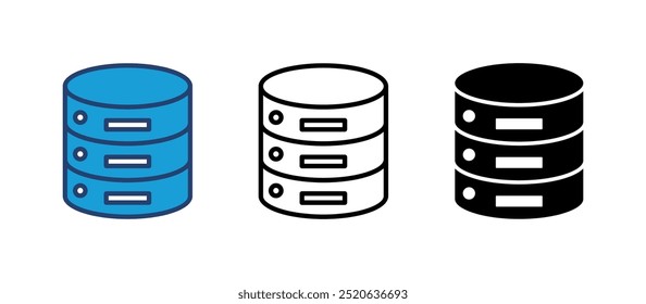 Database icon vector. database vector icon