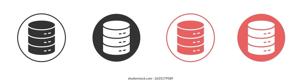 Database icon vector design template simple and clean style