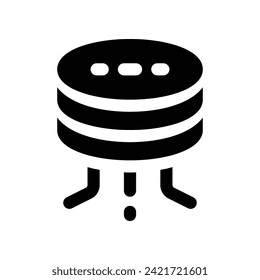 database icon. vector glyph icon for your website, mobile, presentation, and logo design.