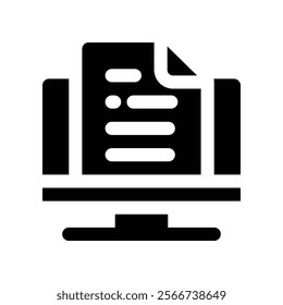 database icon. vector glyph icon for your website, mobile, presentation, and logo design.