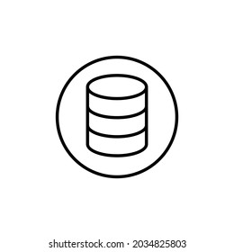 Database icon, Vector illustration of database icon