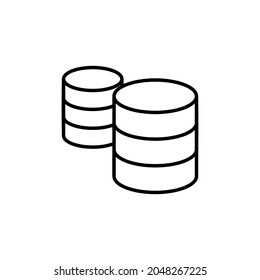 Database icon, Vector illustration of database icon
