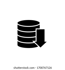database icon vector illustration glyph style design. isolated on white background