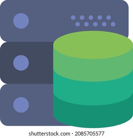 database icon vector illustration logo style