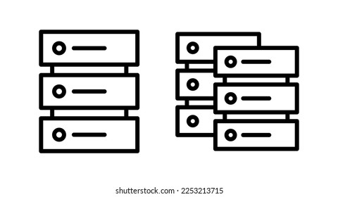 Datenbanksymbol, Vektorgrafik. Datenbankzeichen und -symbol