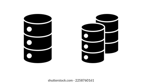Ilustración vectorial de icono de base de datos. signo y símbolo de base de datos