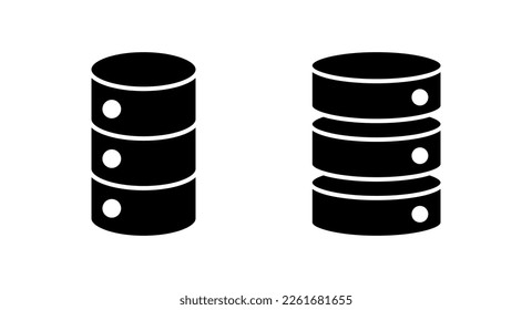Datenbanksymbol, Vektorgrafik. Datenbankzeichen und -symbol