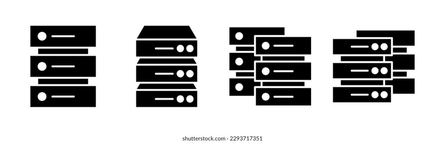 Ilustración vectorial de icono de base de datos. signo y símbolo de base de datos