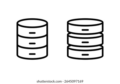 Vektorgrafik des Datenbanksymbols. Datenbankzeichen und -symbol