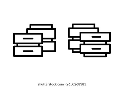 Ícone do banco de dados ilustração vetorial. símbolo e símbolo do banco de dados