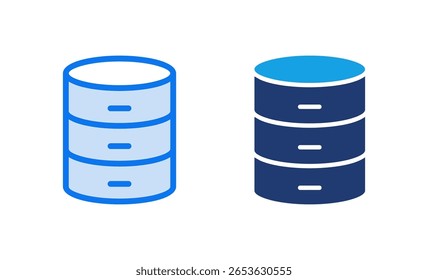 Ícone do banco de dados ilustração vetorial. símbolo e símbolo do banco de dados