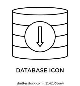 Database icon vector isolated on white background for your web and mobile app design, Database logo concept