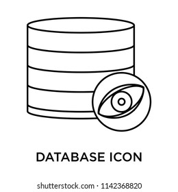 Database icon vector isolated on white background for your web and mobile app design, Database logo concept