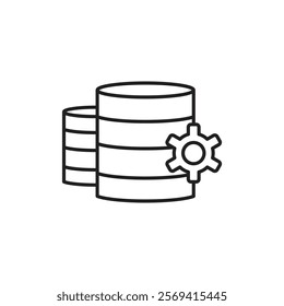 Database icon Vector logo outline