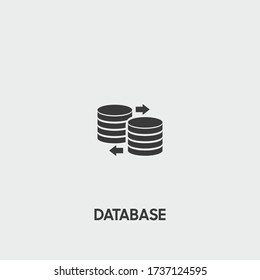 database icon. database vector on gray background