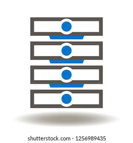 Database Icon Vector. Server Illustration. Data Center Logo.