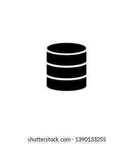 Database icon vector. Server icon. Trendy flat design style on white background.