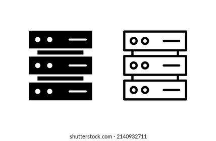 Datenbanksymbol-Vektorgrafik. Datenbankzeichen und -symbol