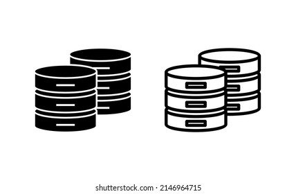 Database icon vector. database sign and symbol