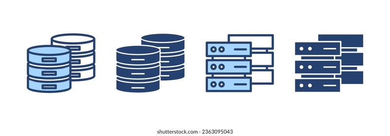 Vector de icono de base de datos. signo y símbolo de base de datos