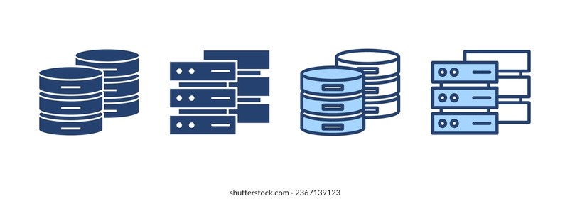 Vector de icono de base de datos. signo y símbolo de base de datos