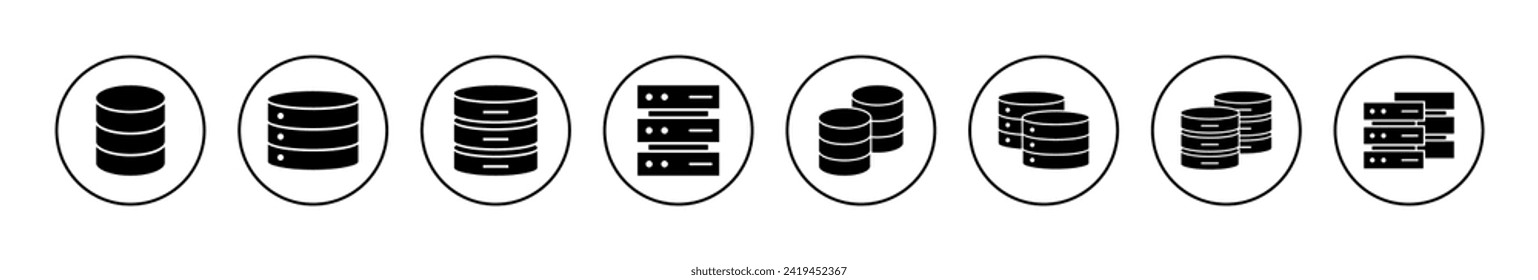 Database icon vector. database sign and symbol