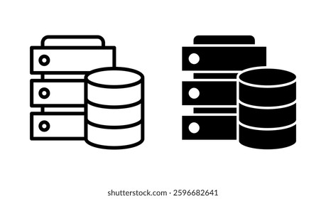 Database icon vector. database sign and symbol