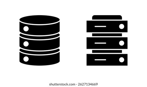 Vetor do ícone do banco de dados. símbolo e sinal do banco de dados
