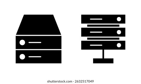 Vector del icono de la base de datos. signo y símbolo de la base de datos