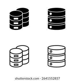 Database icon vector. database sign and symbol