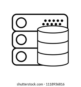 Database icon vector icon. Simple element illustration. Database symbol design. Can be used for web and mobile.