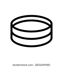 Database icon vector, simple flat design, representing data storage and information.