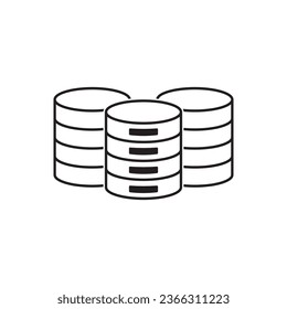 database icon vector template illustration logo design