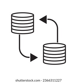 database icon vector template illustration logo design