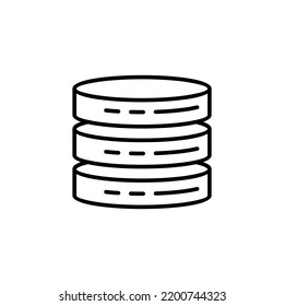 Database icon vector for web and mobile app. database sign and symbol