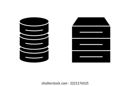 Database icon vector for web and mobile app. database sign and symbol