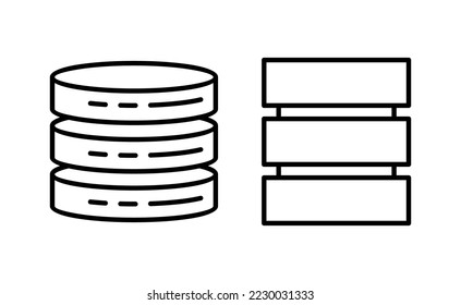 Database icon vector for web and mobile app. database sign and symbol