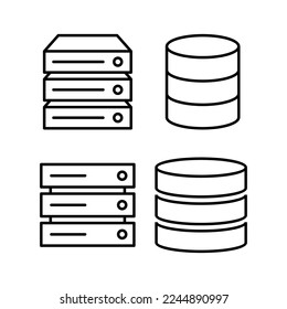 Database icon vector for web and mobile app. database sign and symbol