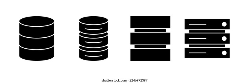 Database icon vector for web and mobile app. database sign and symbol