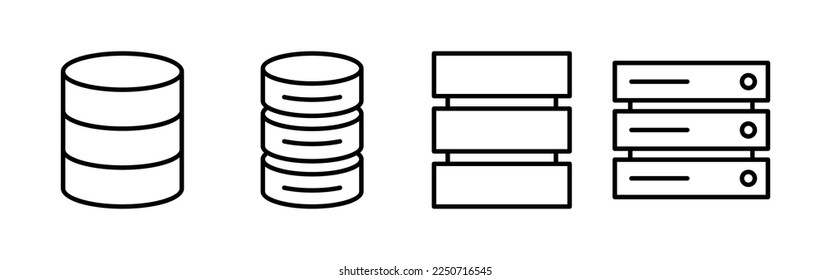 Database icon vector for web and mobile app. database sign and symbol