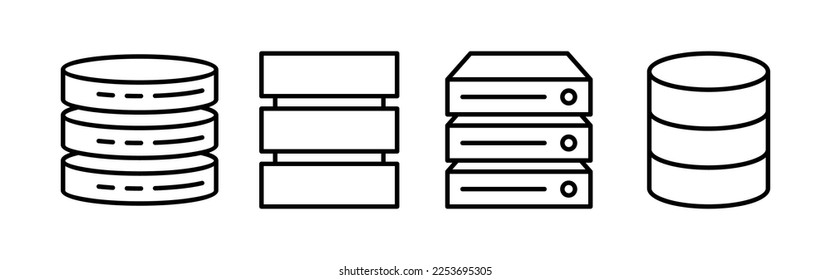 Database icon vector for web and mobile app. database sign and symbol