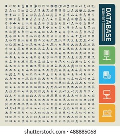 Database icon,clean vector