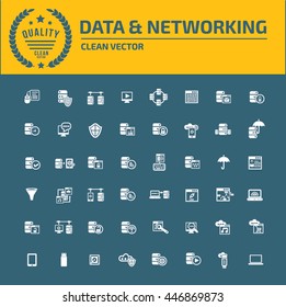 Database icon,Networking icon set,vector
