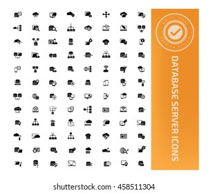 Database icon,Networking icon set,vector